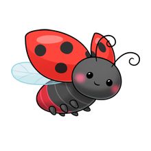 cartoon ladybug flying