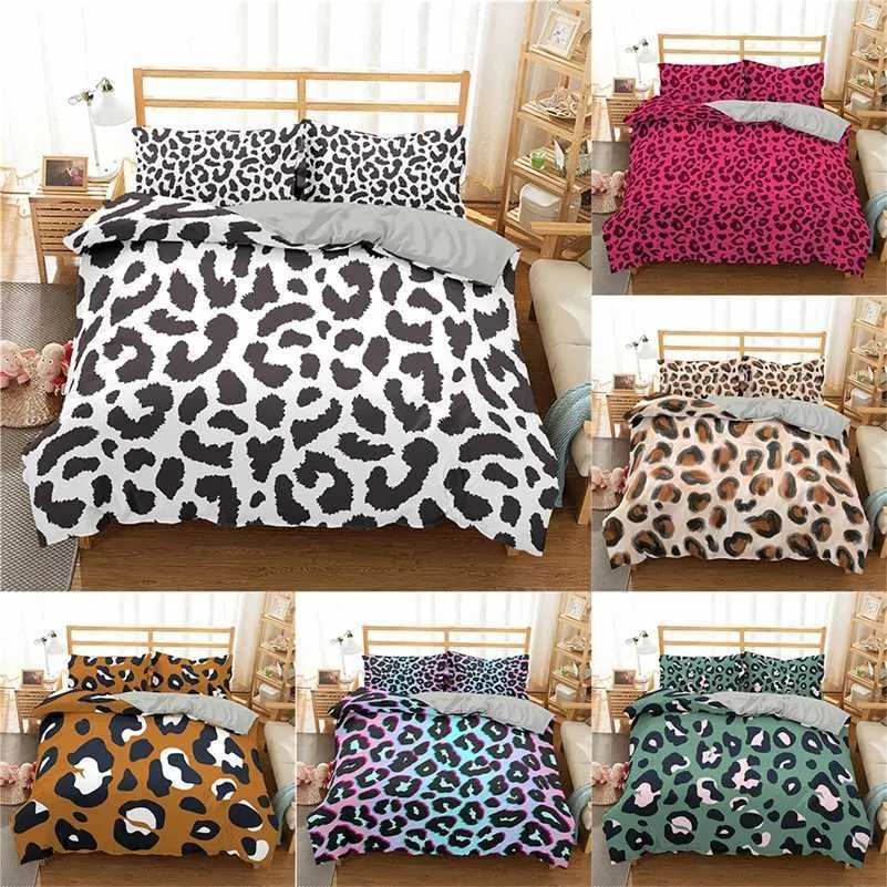 leopard print bed set