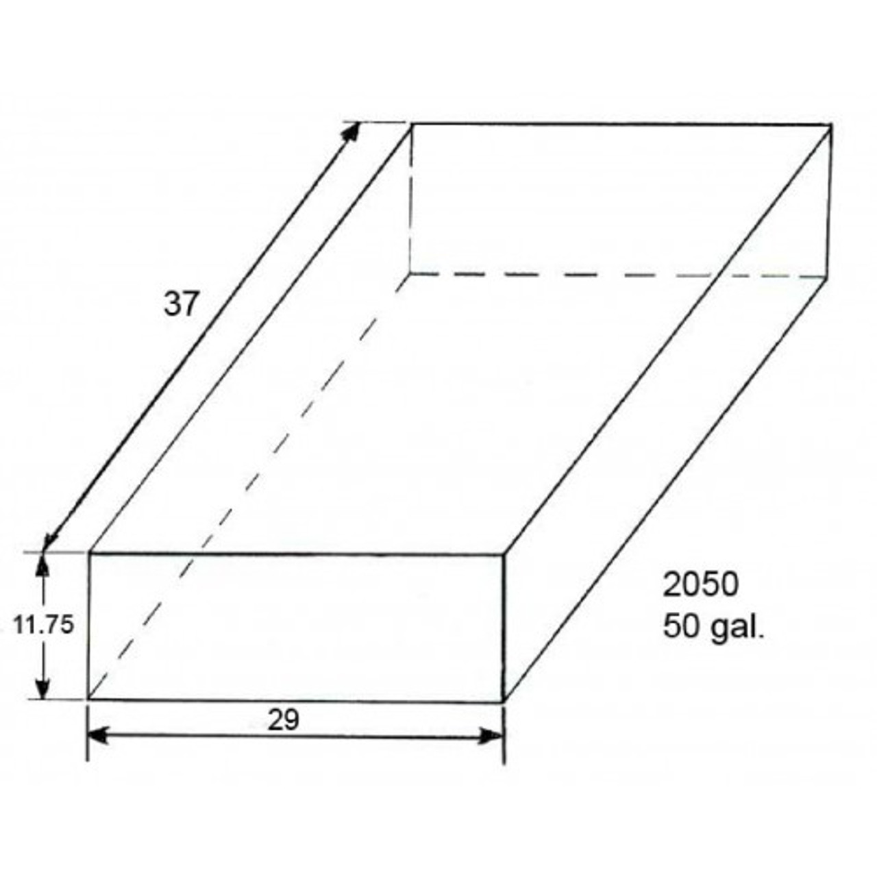 50 gallon tank measurements