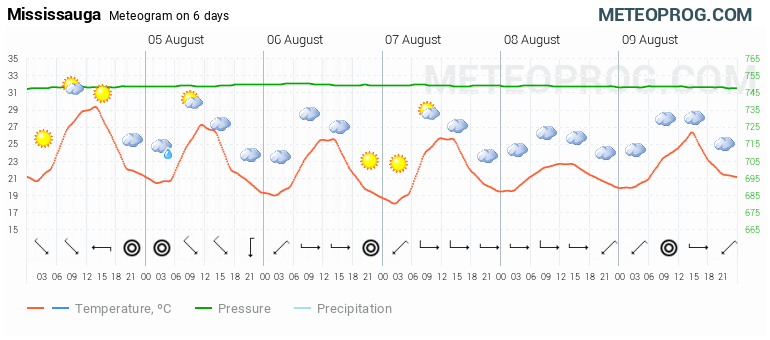 mississauga weather hourly