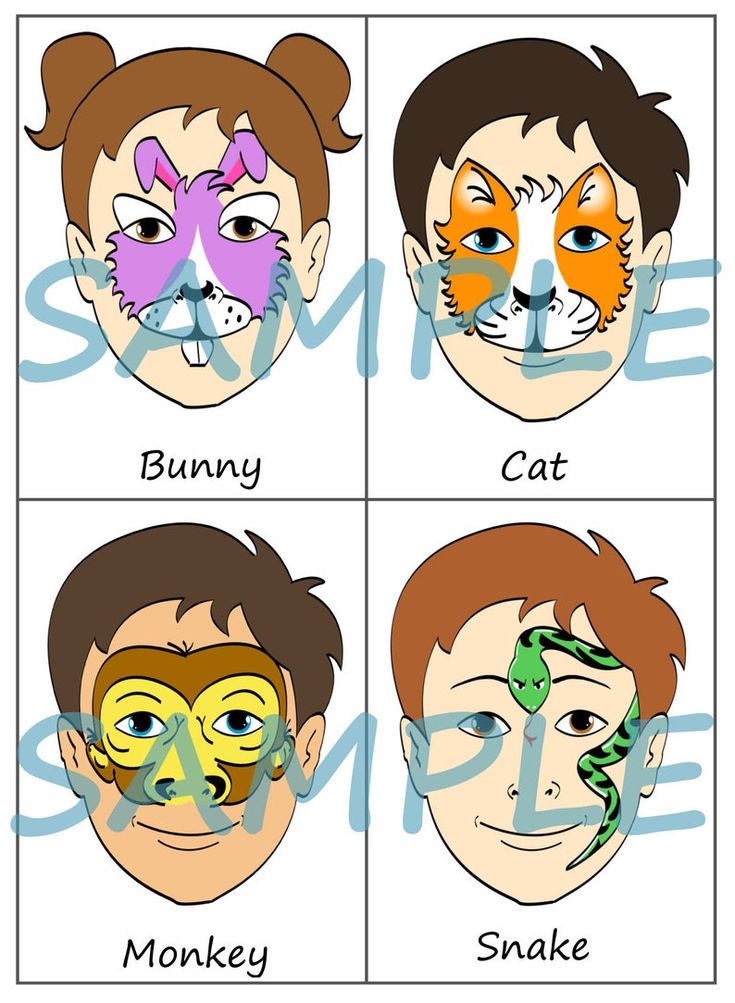 simple face painting designs printable