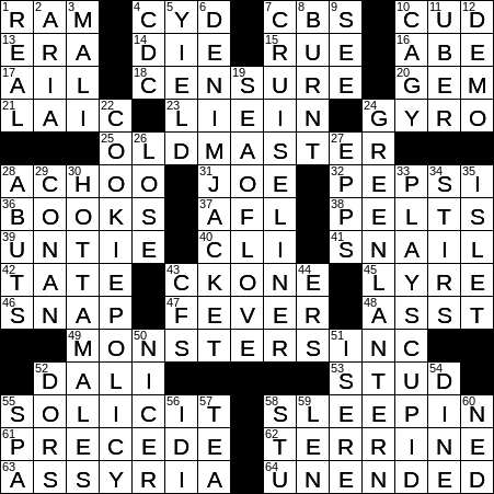 censure crossword clue