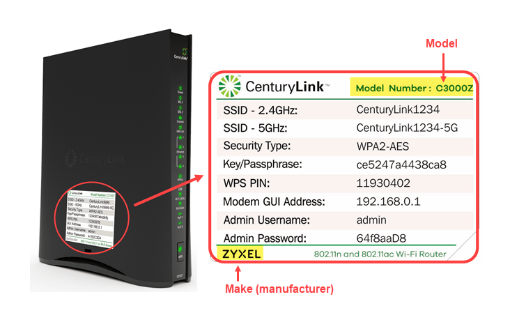 centurylink modem login