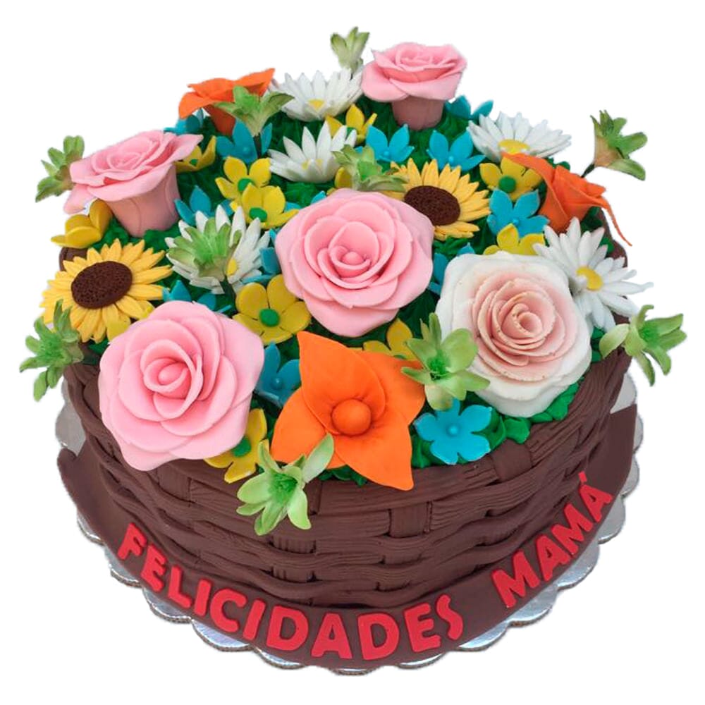 pastel de flores