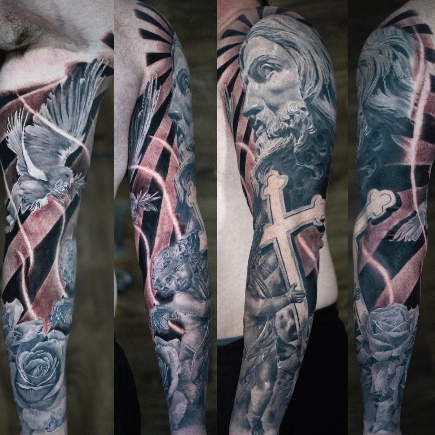 christ tattoo sleeve