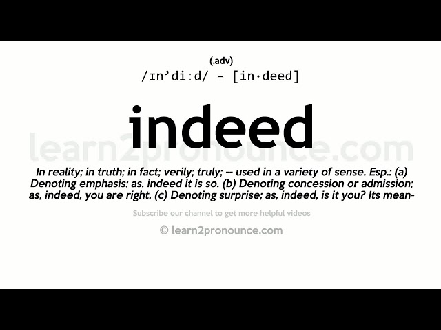 definition of indeed