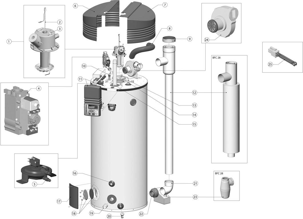 ao smith water heater parts