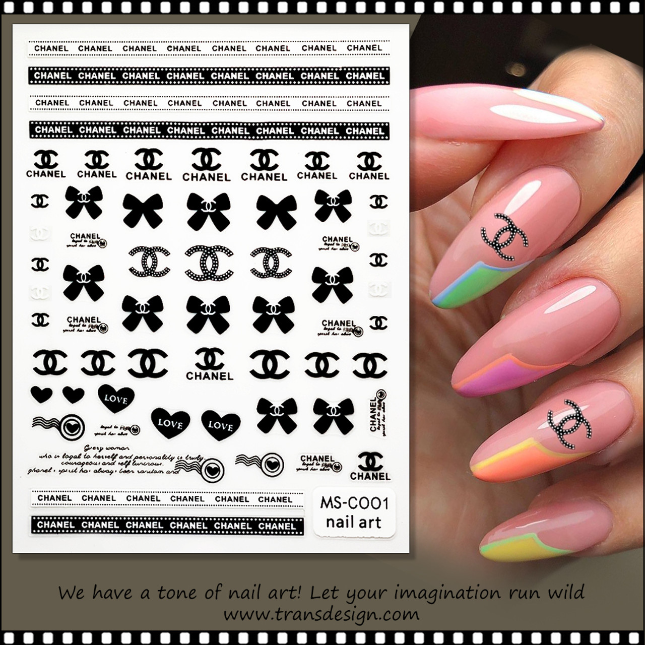 chanel nail stickers