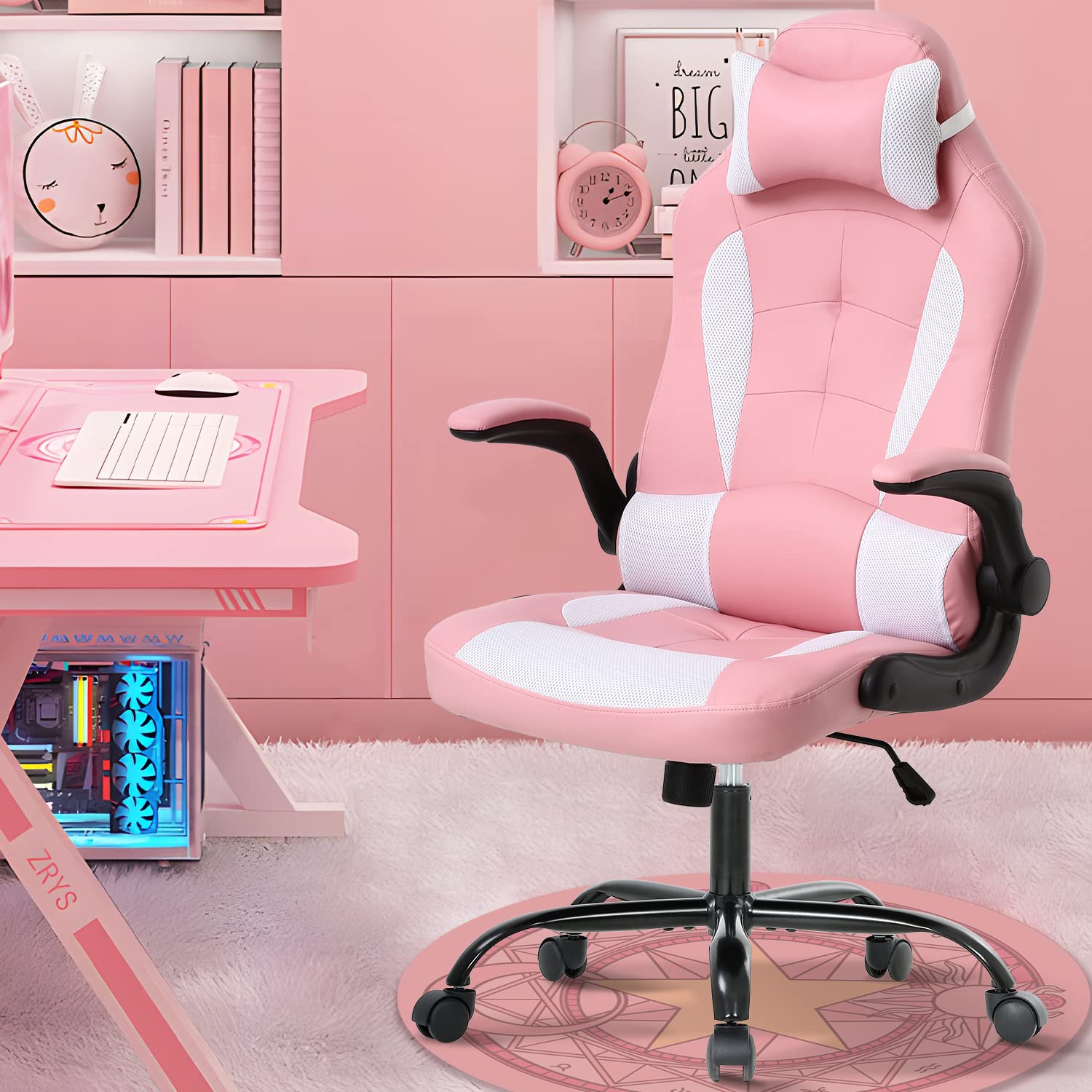 childrens pink desk chair