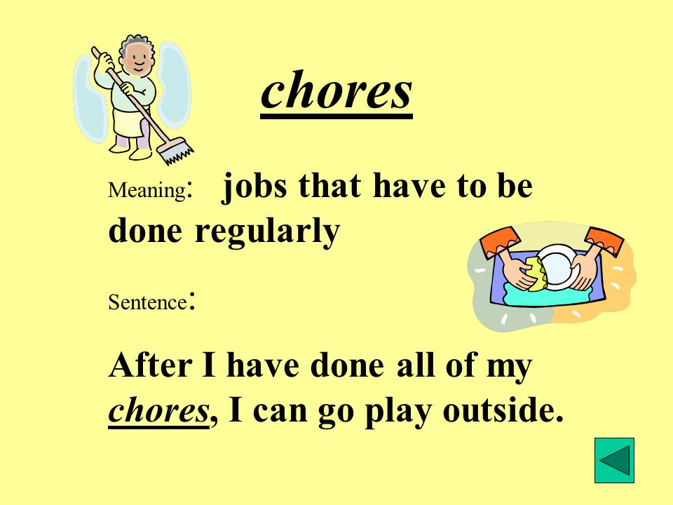 chores def