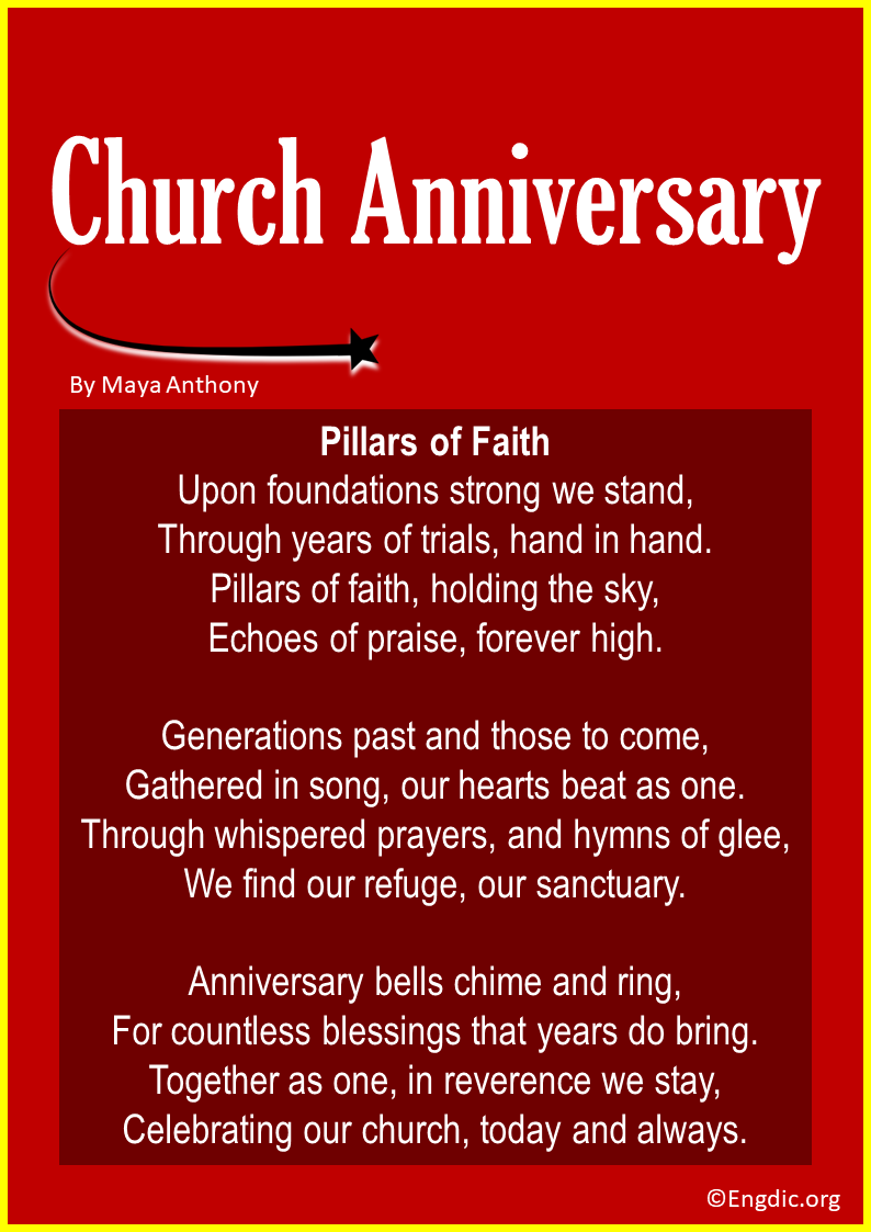 church anniversary poems