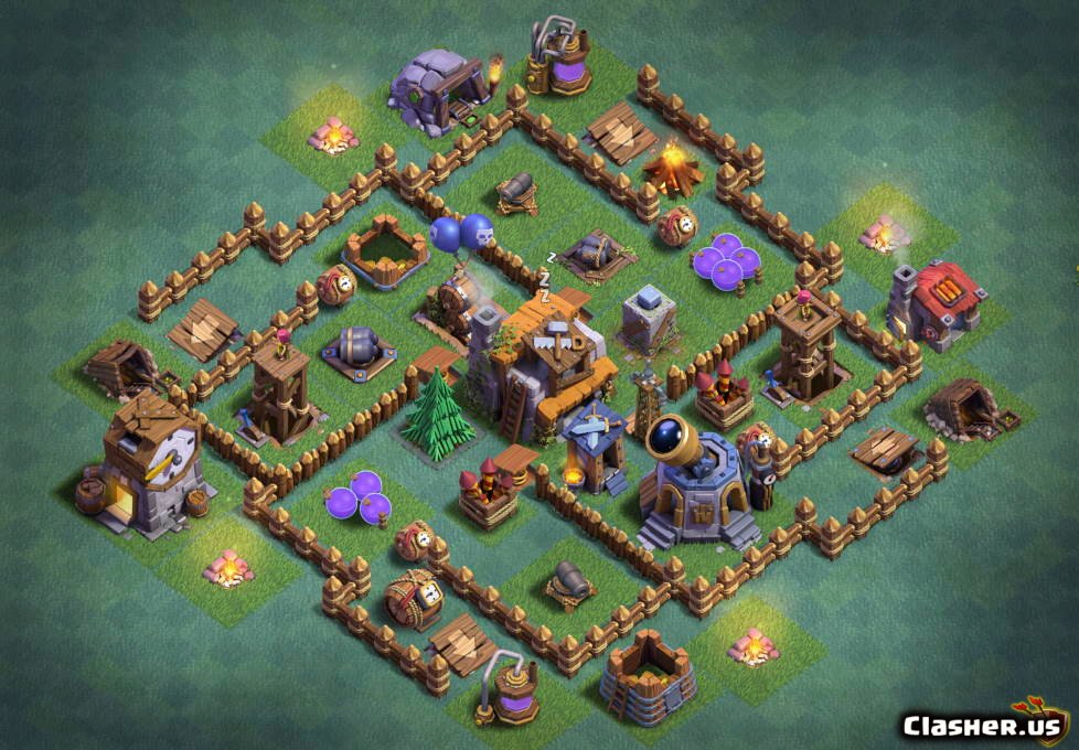 clash of clans builder hall 5 base