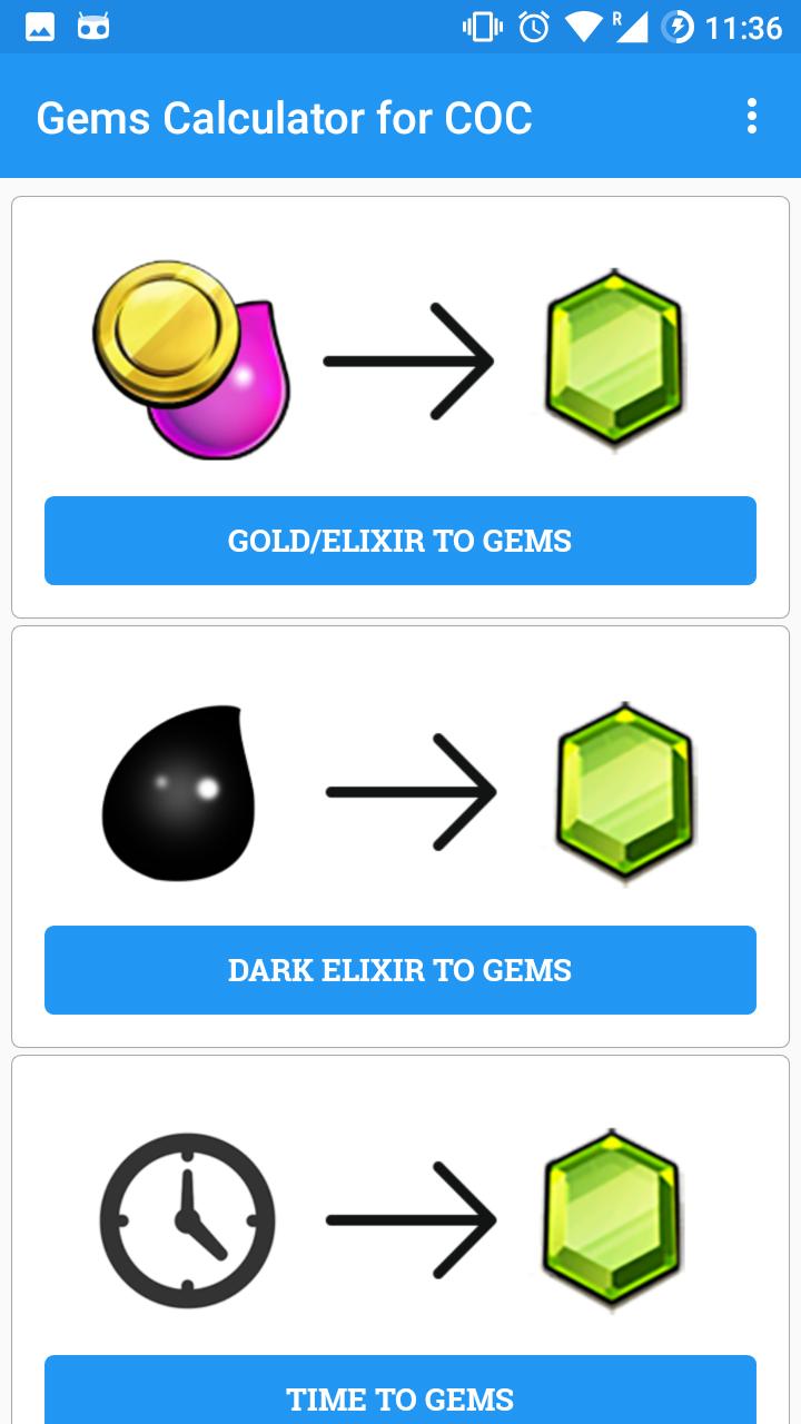 clash of clans gem calculator