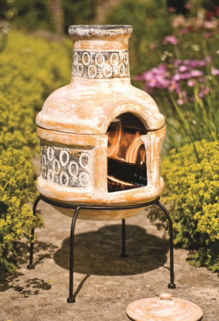 clay chiminea bbq