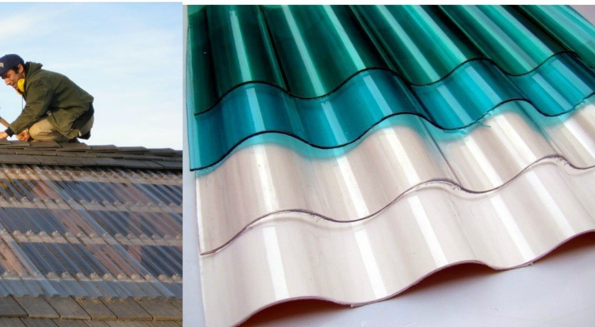 clear corrugated plastic roofing
