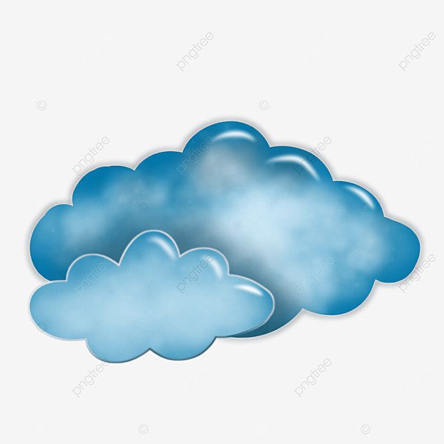 clip art blue clouds