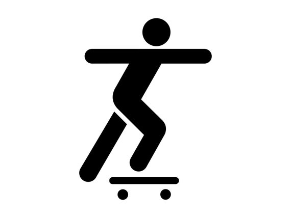 clipart skateboarding