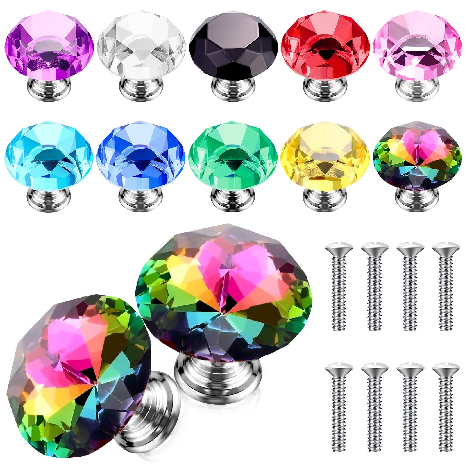 colorful dresser knobs