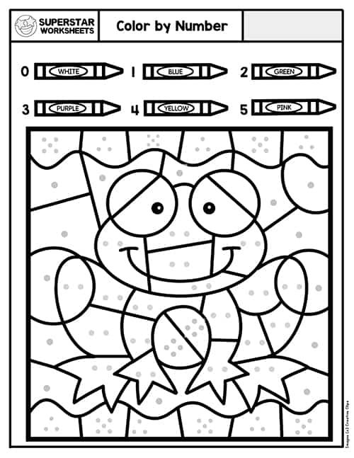 colour by number coloring pages