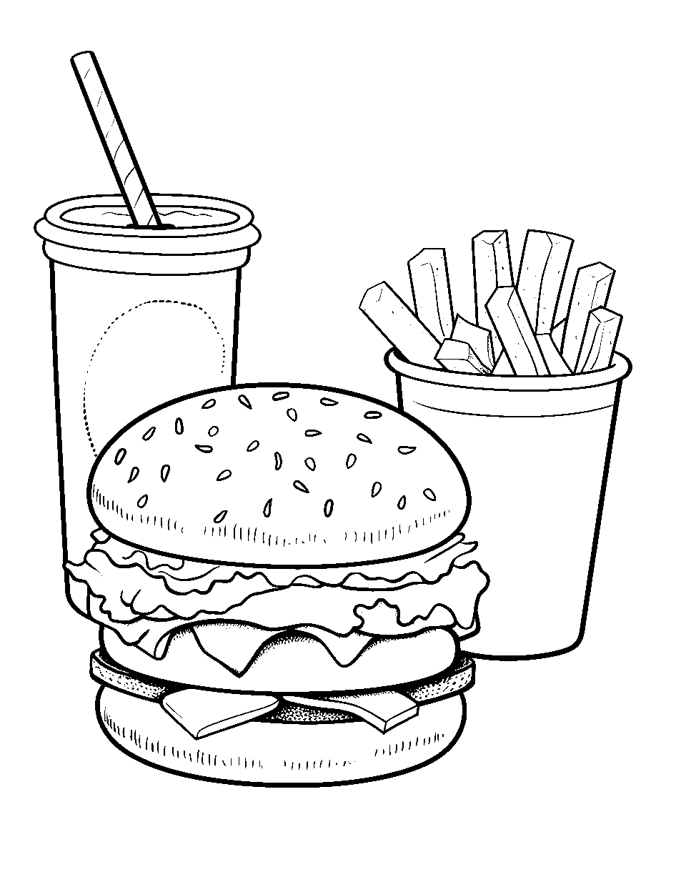 colouring pages food