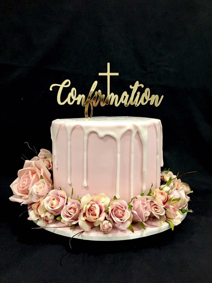 confirmation cake topper