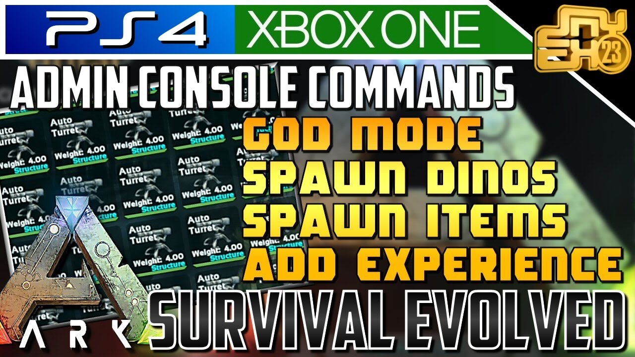 console commands for ark survival evolved