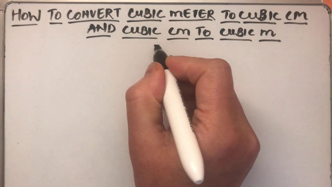 convert cubic centimeters to cubic meters