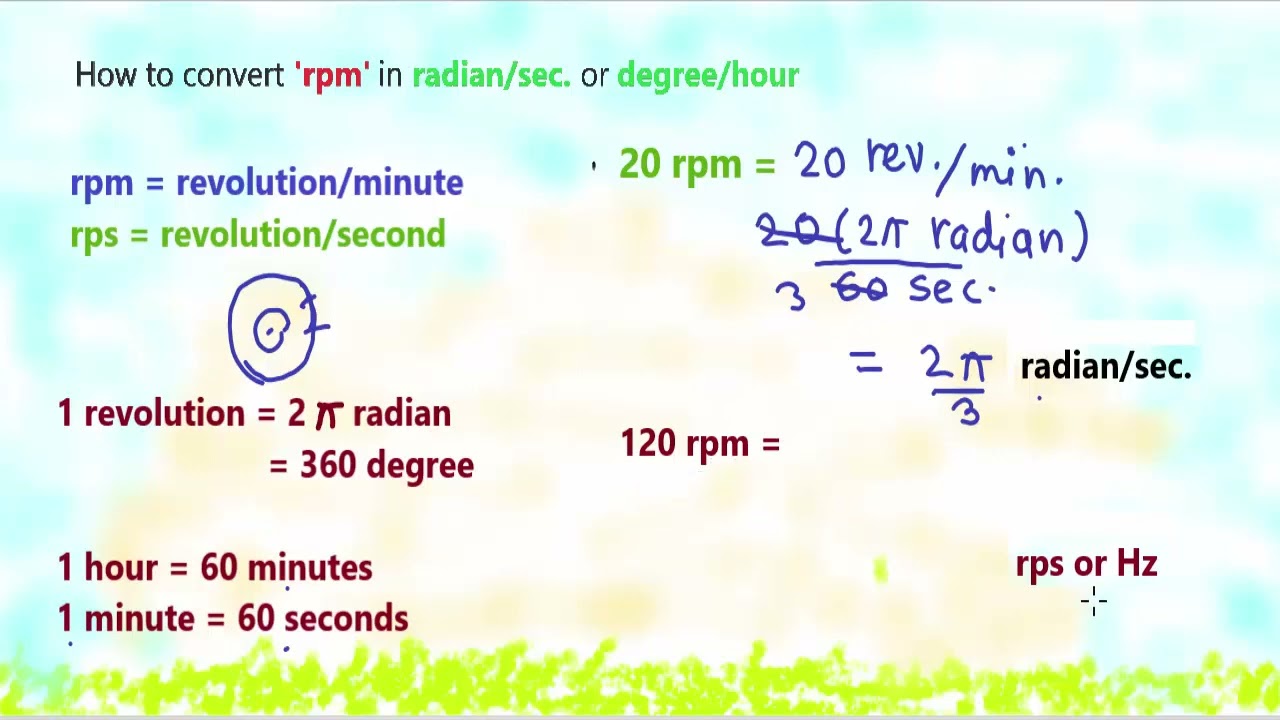 converting from rpm to rad/s