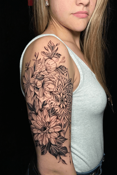 coolest flower tattoos