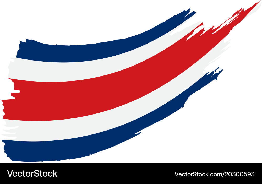 costa rica flag vector