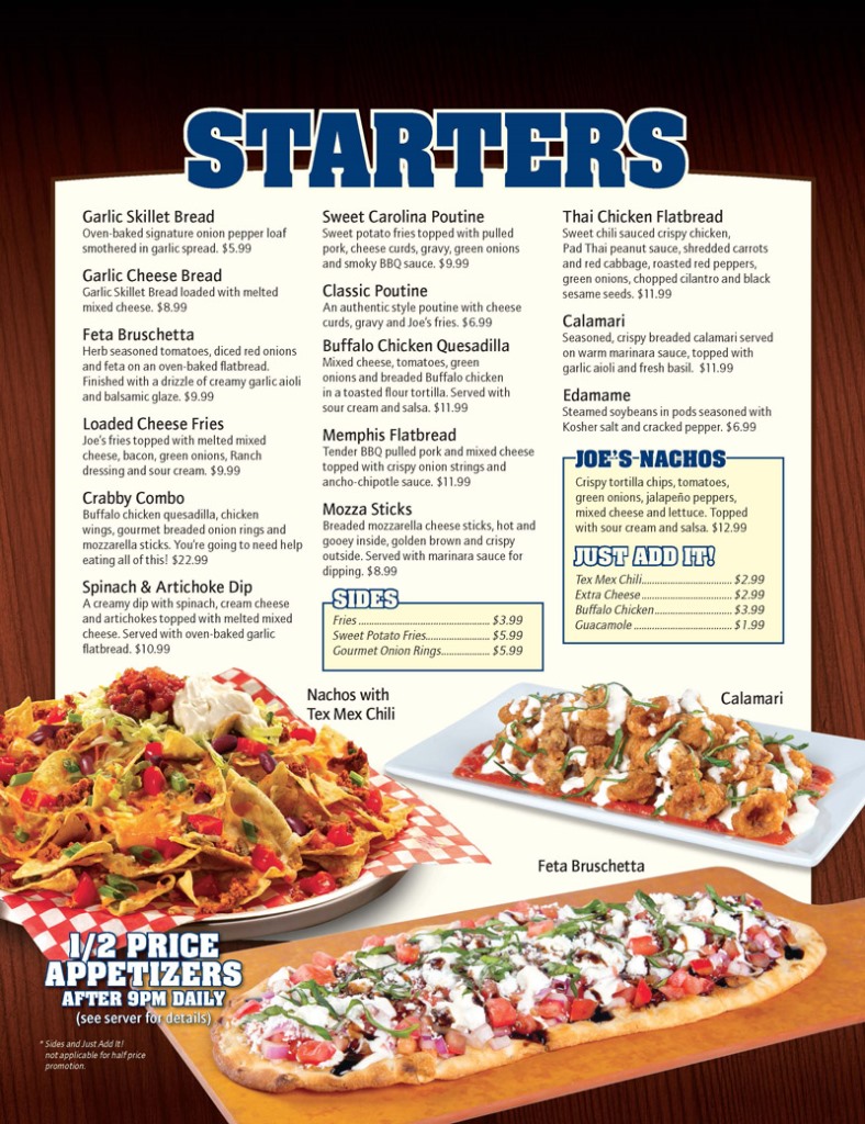 crabby joes menu