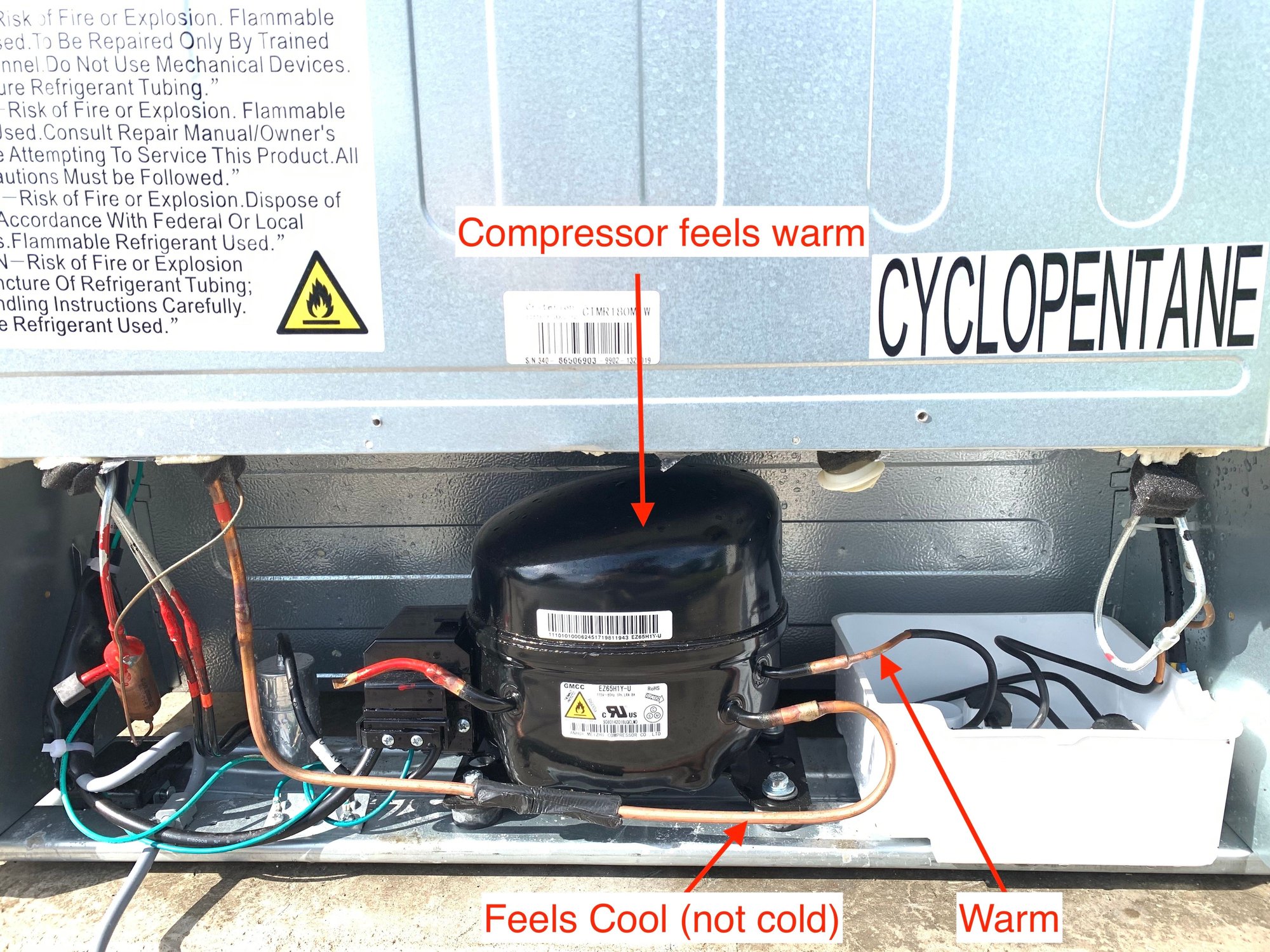 criterion refrigerator not cooling