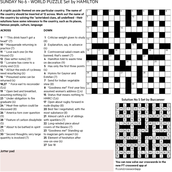 criticise crossword