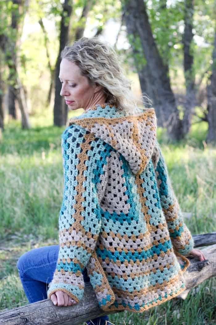 crochet hexagon cardigan