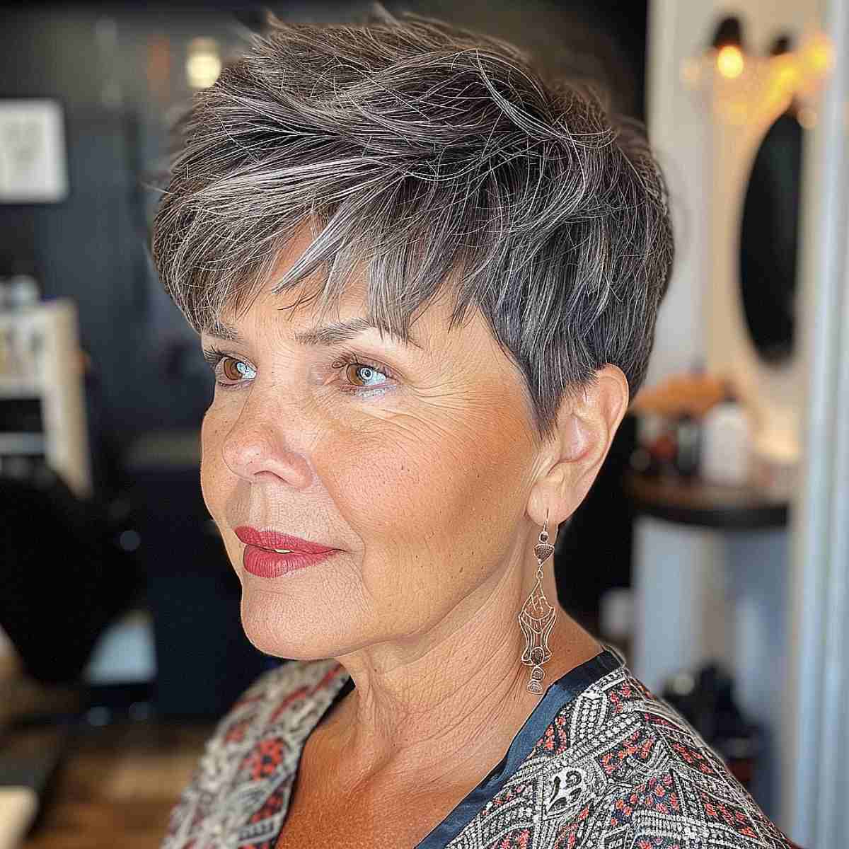 cropped hairstyles for older women