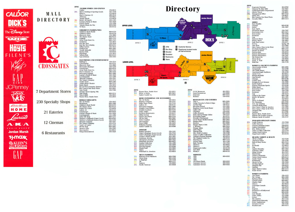 crossgates mall directory map