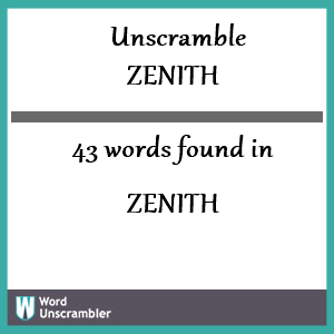 crossword clue zenith