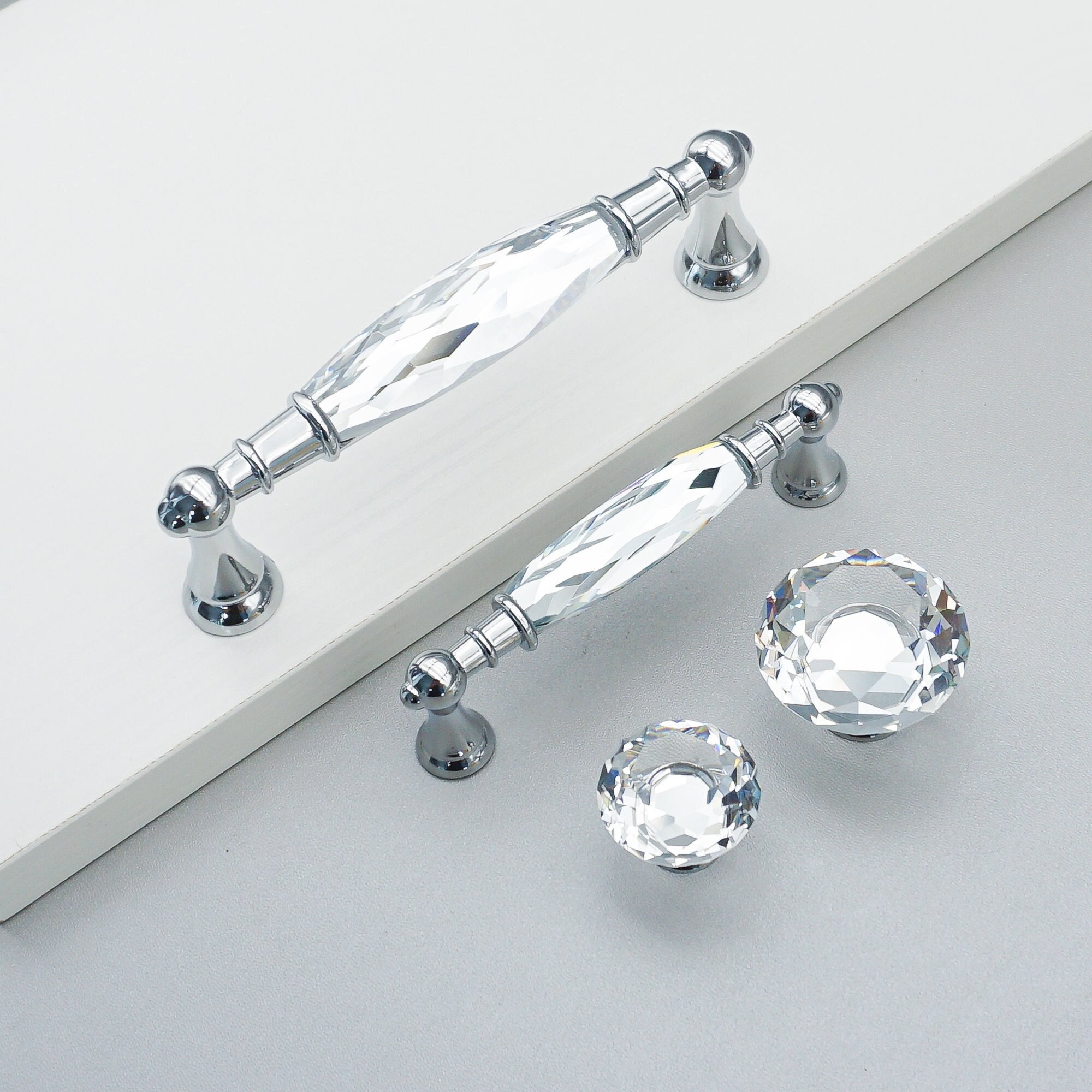 crystal drawer pull