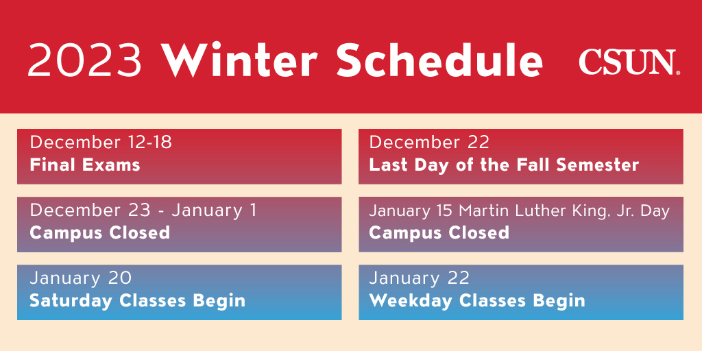 csun winter classes