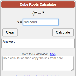 cube roots calculator
