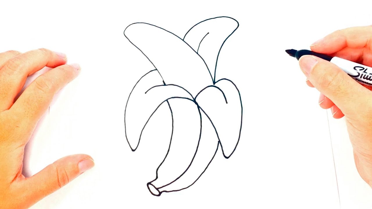 cómo dibujar una banana
