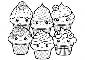 cupcake coloriage