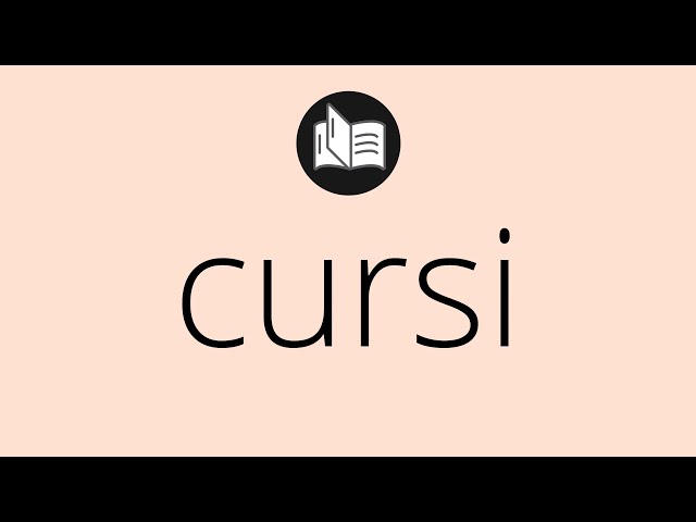cursi definicion in english