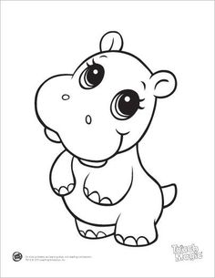 cute hippo drawing