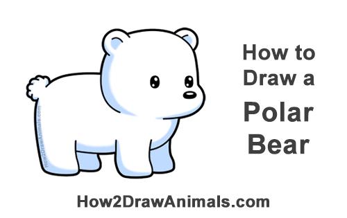 cute polar bear drawing