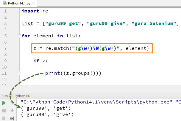 python regex matching