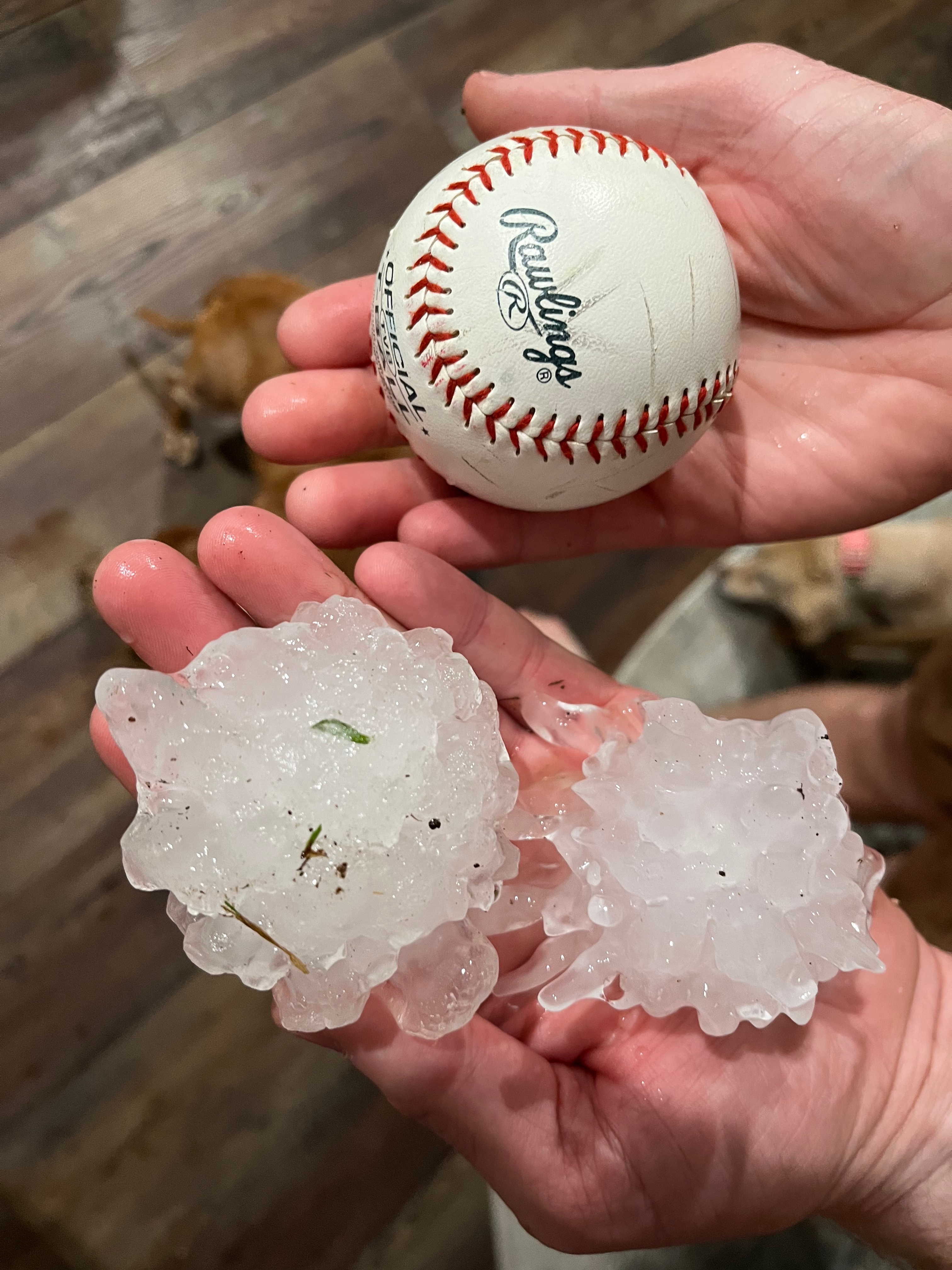 hail the size of baseballs