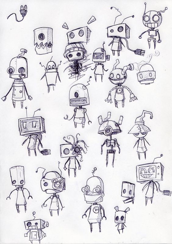 robot drawing ideas