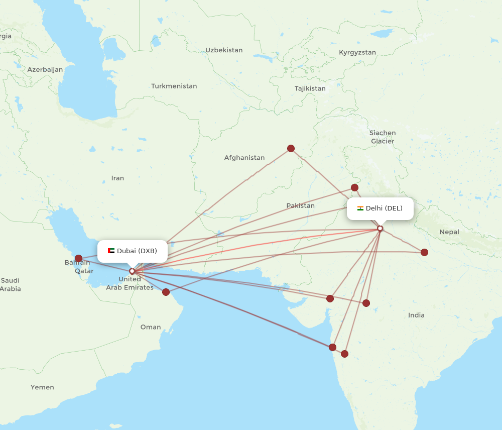 dubai to india flight time