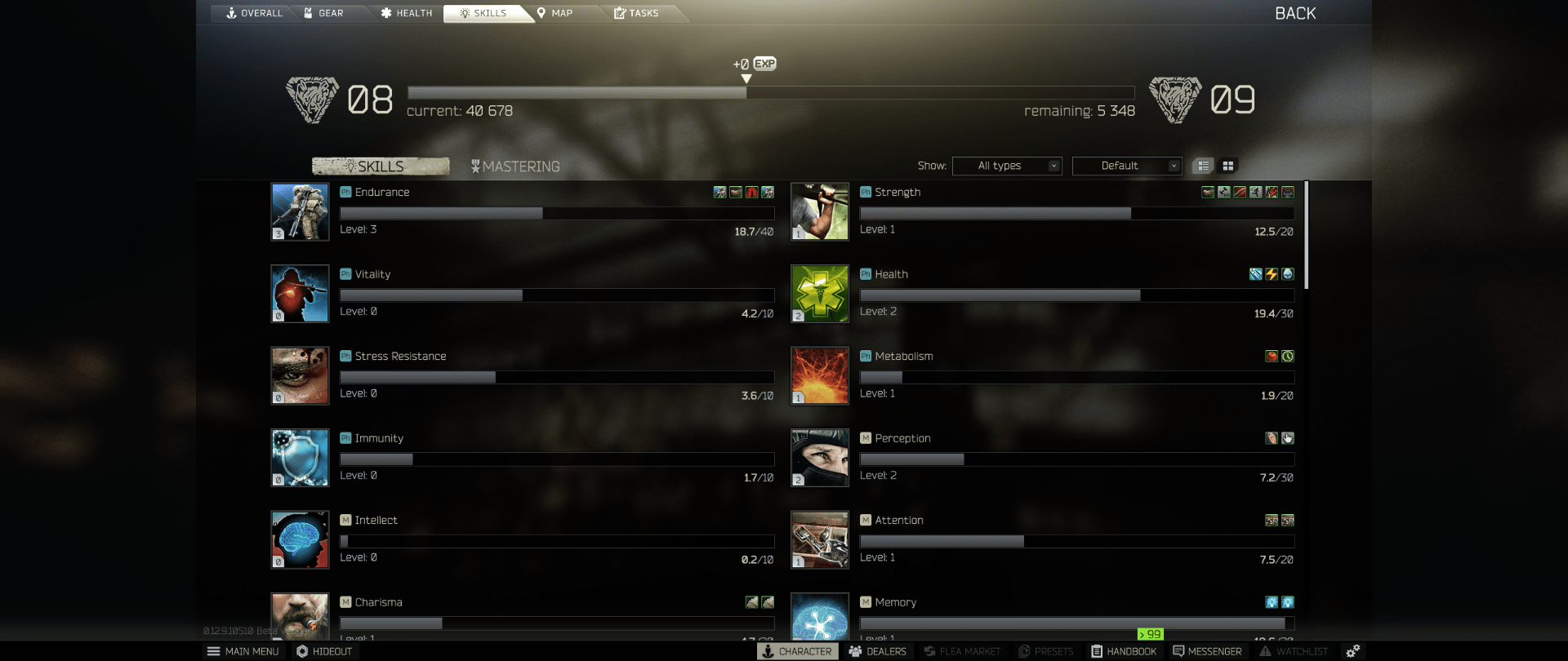 level strength tarkov